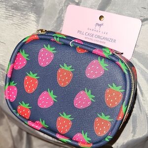 Dabney Lee Strawberry Print Pill Case Organizer Brand New Li Ty LE